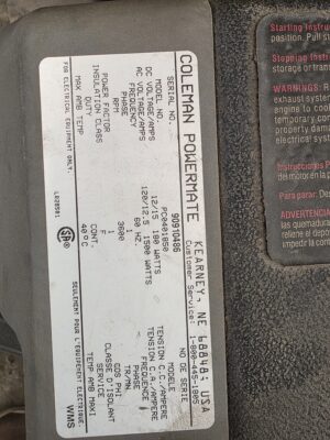 COLEMAN POWERMATE GENERATOR - Image 3
